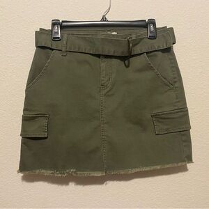 Army Green Mini Skirt